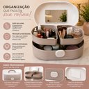 Ver mais imagens de Bolsa Porta Maquiagem Maleta Cosmeticos 5 Compartimentos com Espelho Organizador Viagem Manicure Gav