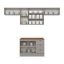 Ver mais imagens de Cozinha Compacta Amy 7 Portas 3 Gavetas MDF MDP 280cm Cinza Casa 812