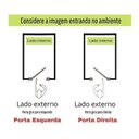 Ver imagem 5 de Porta Social com Postigo Vidro Boreal Alumínio Branco - Linha 25 - 210cm - 90cm - Direito