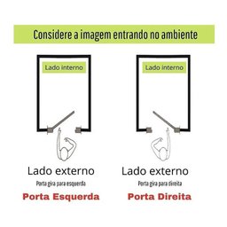 Porta Social com Postigo Vidro Boreal Alumínio Branco - Linha 25 - 210cm - 90cm - Direito - 5