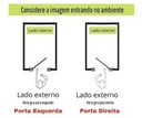 Ver imagem 5 de Porta Social com Postigo Vidro Boreal Alumínio Branco - Linha 25 - 210cm - 90cm - Direito