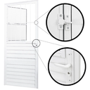 Ver imagem 2 de Porta Social com Postigo Vidro Boreal Alumínio Branco - Linha 25 - 210cm - 90cm - Direito
