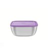 Pote Tramontina Freezinox Quadrado em Aço Inox com Tampa Plástica Lilás 16 Cm 1,5 L Tramontina - 1