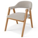 Ver imagem 6 de Kit 04 Cadeiras de Jantar e Estar Living Estofada Nadja L02 Bouclê Creme - Lyam Decor