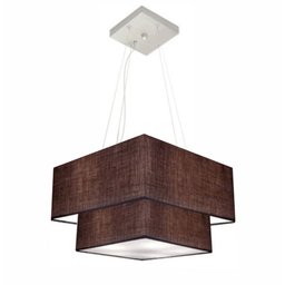 Pendente Quadrado Café MJ-4157 Para Mesa de Jantar e Estar - 1