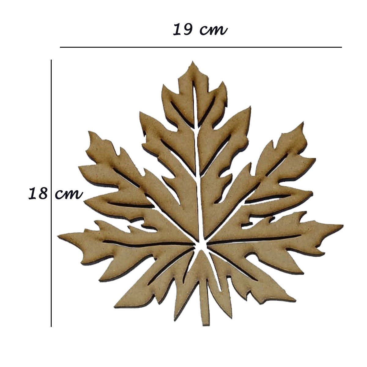 Conj 4 Descanso de Panelas Folha Bordo Canada Mdf 19cm - 3