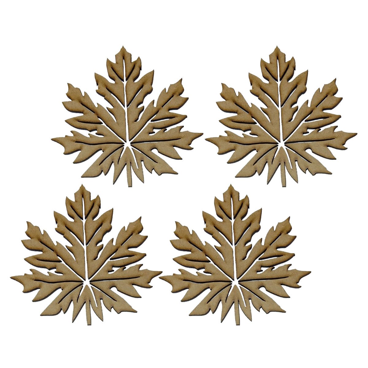 Conj 4 Descanso de Panelas Folha Bordo Canada Mdf 19cm - 1