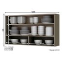 Ver imagem 2 de Armário Aéreo Connect 1 Porta Basculante de Vidro 120 Cm Duna – Henn