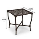 Ver imagem 4 de Conjunto Mesa e 4 Cadeiras Oreon Fibra Sintética Área Externa Jardim: Chocolate Mesclado