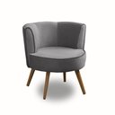 Ver imagem 2 de Kit 2 Poltronas para Sala Decorativa Bela Suede Cinza Rover & Beato