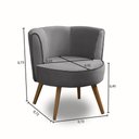 Ver imagem 6 de Kit 2 Poltronas para Sala Decorativa Bela Suede Cinza Rover & Beato