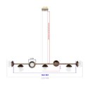 Ver imagem 2 de Pendente Lustre de Teto Jabuticaba Bronze com 7 Globos Transparente com Lâmpadas Branco Quente