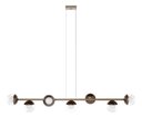 Ver imagem 6 de Pendente Lustre de Teto Jabuticaba Bronze com 7 Globos Transparente com Lâmpadas Branco Quente
