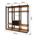 Ver imagem 3 de Guarda-roupas Genialflex Closet Mod 2 Cab 2 Gav Freijó Preto