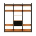 Ver imagem 2 de Guarda-roupas Genialflex Closet Mod 2 Cab 2 Gav Freijó Preto
