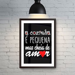 Cozinha Charmosa Quadro de Decoração Moderna com Moldura - 3