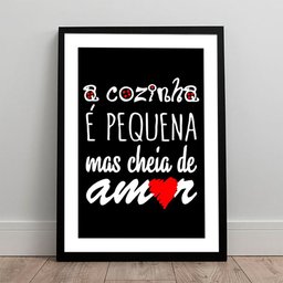 Cozinha Charmosa Quadro de Decoração Moderna com Moldura - 2