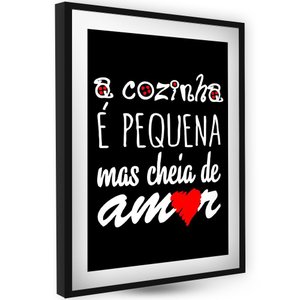 Cozinha Charmosa Quadro de Decoração Moderna com Moldura