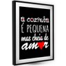 Cozinha Charmosa Quadro de Decoração Moderna com Moldura - 1