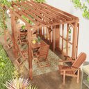 Ver imagem 4 de Pergolado de Madeira Maciça Rústico - Jatobá