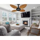 Ver imagem 2 de Ventilador de Teto Office Jet Venti-Delta Preto 4Pás Freijó 220v