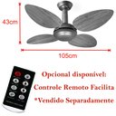 Ver imagem 3 de Ventilador de Teto Office Jet Venti-Delta Preto 4Pás Freijó 220v