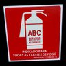 Placa de Sinalização Fotoluminescente Extintor Abc Pó 15x15 - 3