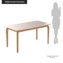 Ver imagem 4 de Mesa de Jantar 6 Lugares com Vidro 160cm Retangular Multimóveis Crjcm-MES010 Cinamomo/Off White