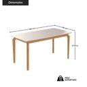 Ver imagem 3 de Mesa de Jantar 6 Lugares com Vidro 160cm Retangular Multimóveis Crjcm-MES010 Cinamomo/Off White