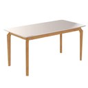 Ver imagem 2 de Mesa de Jantar 6 Lugares com Vidro 160cm Retangular Multimóveis Crjcm-MES010 Cinamomo/Off White