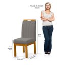 Ver imagem 4 de Conjunto Mesa de Jantar 90x90 Mdf e 2 Cadeiras Blend Linho - Cinza Escuro