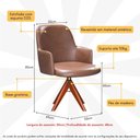 Ver imagem 3 de Cadeira de Jantar com Base Giratória Multimóveis Cr50094
