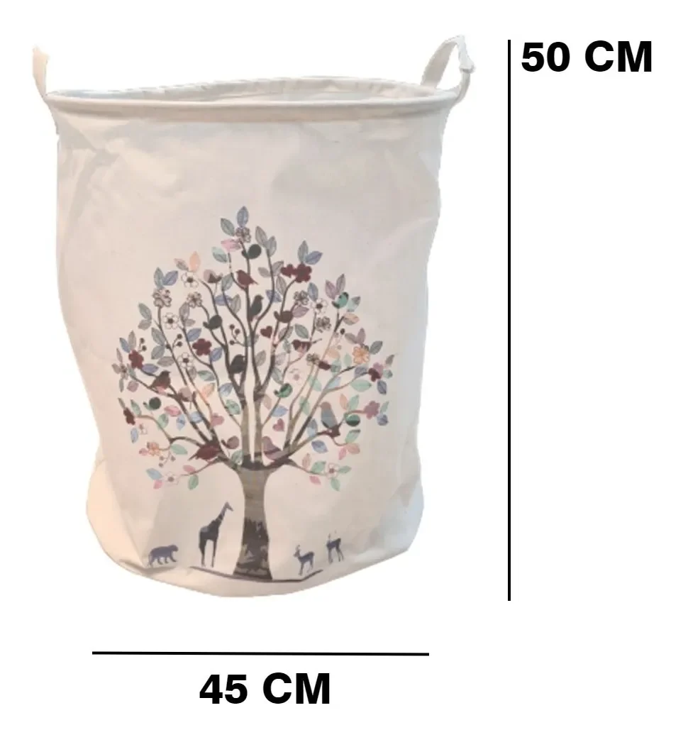 Cesto De Roupa Suja Árvore Lona 50 X 45 - 2