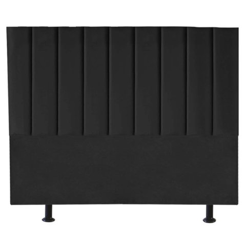 Cabeceira Cama Box King Estofada Carla 195cm Linho:preto