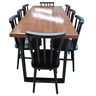 Conjunto de Mesa Jantar 200x80 Melissa com 8 Cadeiras Marrom - Preto - 6