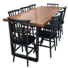 Conjunto de Mesa Jantar 200x80 Melissa com 8 Cadeiras Marrom - Preto - 4