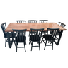 Conjunto de Mesa Jantar 200x80 Melissa com 8 Cadeiras Marrom - Preto - 5