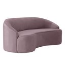 Ver imagem 2 de Sofá Curvo Montserrat 150cm 02 Lugares Veludo Rosa Queimado - Nexta Casa