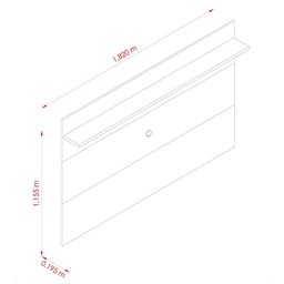 Painel Suspenso Lorenzo 1.8 Calacata/Off White - PR Móveis - 4