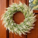 Ver imagem 1 de Guirlanda Branco Artificial Enfeite Parede Porta Flores 30cm