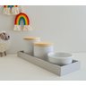 Kit Higiene Bebê Porcelana Pinus + Bandeja Cinza - 1