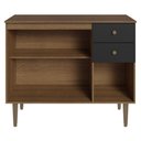 Ver imagem 3 de Balcão Gabinete 3 Portas 1 Gaveta Rustic/preto Gourmet Madesa Rustic/preto