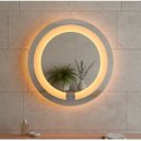 Ver imagem 3 de Espelho Redondo 40cm Maquiagem Led Touch Screen - Luz Quente 3000k
