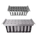 Ver imagem 1 de Forma Picoleteira Redondo 21 Cavidades Alumínio 2 Un