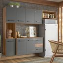 Ver imagem 2 de Cozinha Compacta Suspensa 7 pts 2 gavetas Juliete Nicioli