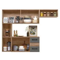 Cozinha Compacta Suspensa 7 pts 2 gavetas Juliete Nicioli - 4