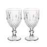 Jogo 2 Taça de Vidro Transparente com Borda Dourada Fio de Ouro Greek 345ml Wolff - 1