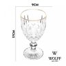 Jogo 2 Taça de Vidro Transparente com Borda Dourada Fio de Ouro Greek 345ml Wolff - 6