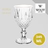 Jogo 2 Taça de Vidro Transparente com Borda Dourada Fio de Ouro Greek 345ml Wolff - 7