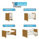 Ver imagem 3 de Quarto de Bebê Americano 6 Portas com Berço Americano Evolution 4 em 1 Branco Acetinado Savana